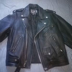 Leather Biker Jacket (A-1 Genuine Leather Brand)